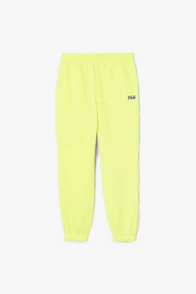 Fila Pants Lassie Jogger Womens Yellow - India CAL-751680